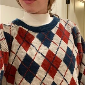 vintage argyle sweater
